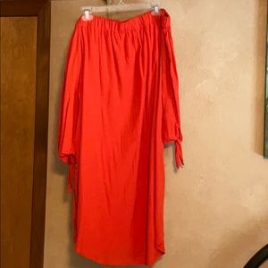 Old Navy coral linen dress (XL Tall)